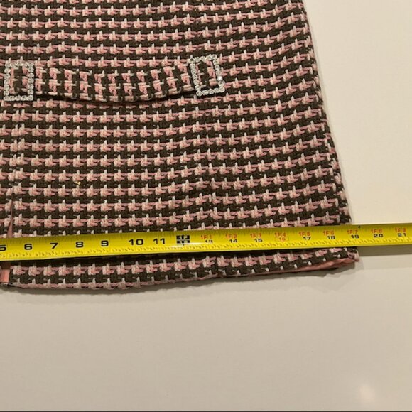 RUTH  Retro Barbie Tweed Chanel Style Suit SET/ Pink Gray White  / Size 2 - Picture 11 of 15